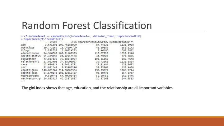 Original R study, slide 19: Random forest