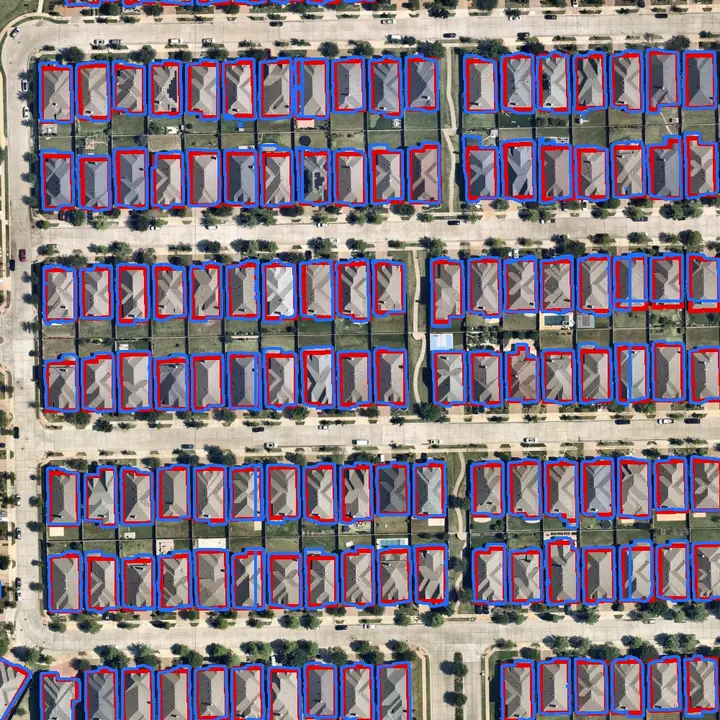 Built since 2015. The 2015 layer has nothing here; both models outline every house. Aerial imagery: Nearmap, May 2026.