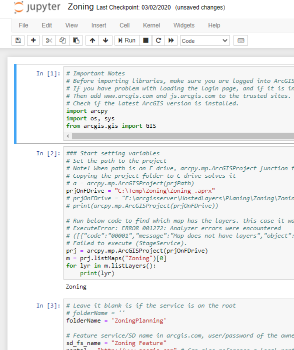 Jupyter zoning