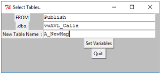 SQL table selection for a GIS publishing workflow
