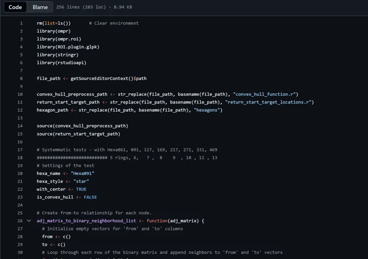 R example