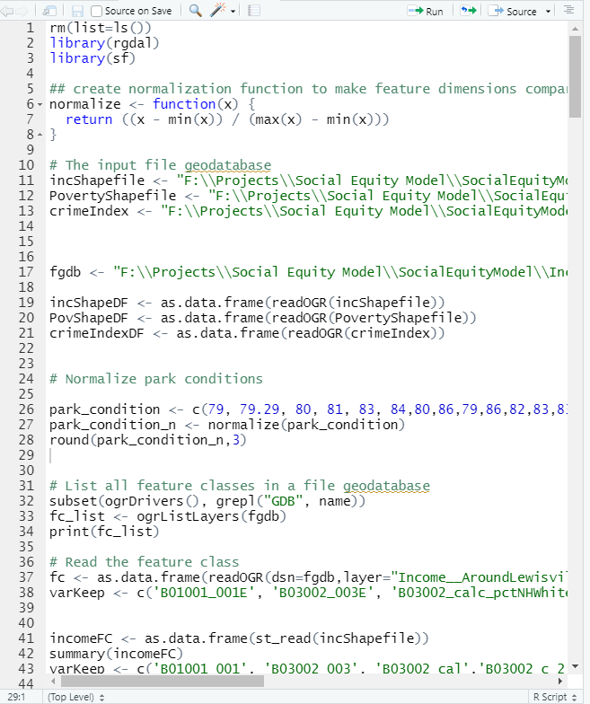 Normalize data